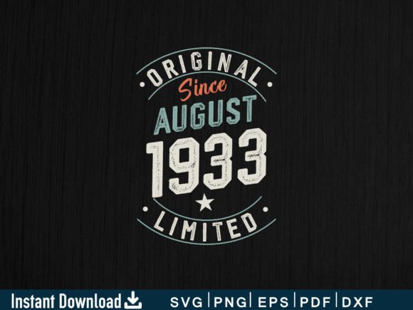 Download August 1933 Gifts 91st Birthday Shirt - 1933 Collection