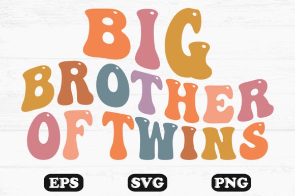 Download Big Brother of Twins Retro Wavy Svg - Retro wavy svg Collection