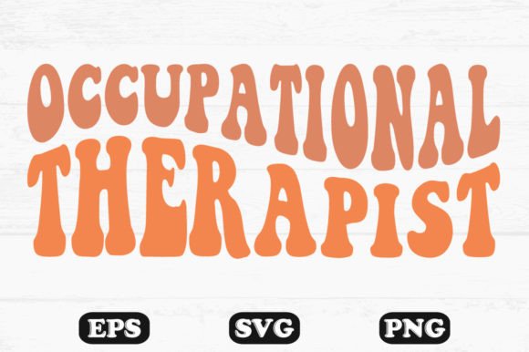 Download Occupational Therapist Retro Wavy T-shirt - Era Collection