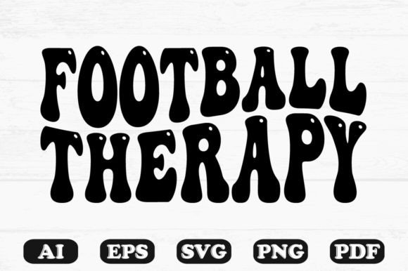 Download Football Therapy, Retro Wavy Svg T-shir - Era Collection